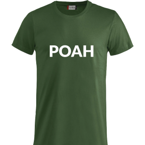 T-Shirt POAH Groen met witte tekst