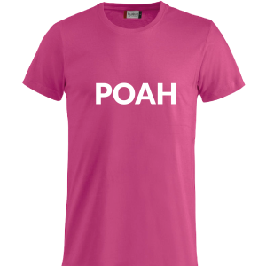 T-Shirt POAH Roze met witte tekst
