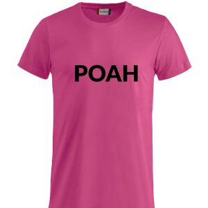 T-Shirt POAH Roze met zwarte tekst