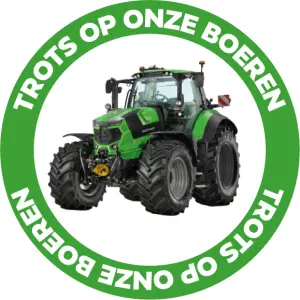 Sticker - Trots op onze boeren Deutz Fahr trekker