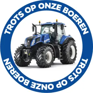 Sticker - Trots op onze boeren Sticker New Holland trekker