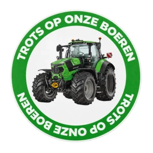 Sticker trots op onze boeren Deutz Fahr – sfeerbeeld