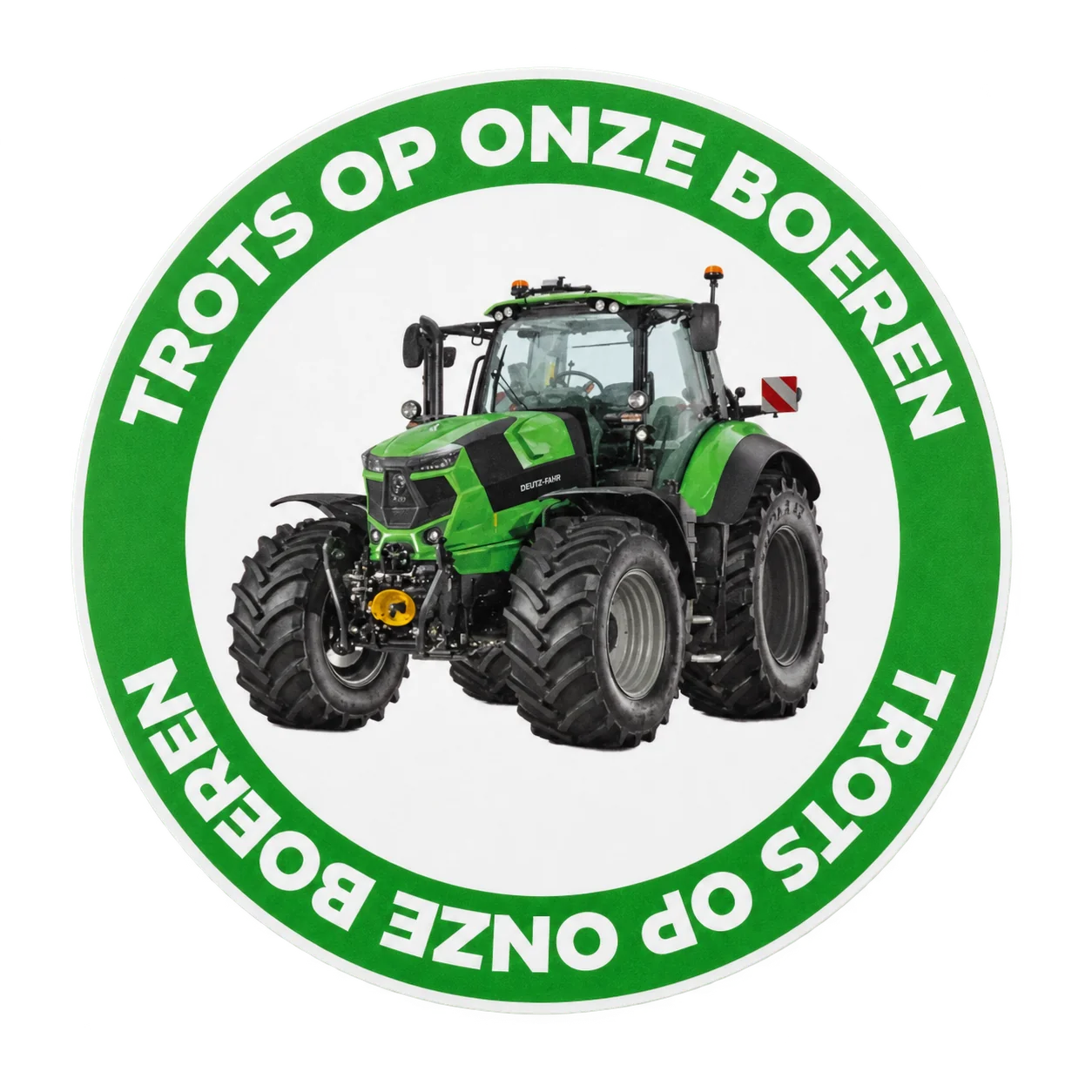Sticker trots op onze boeren Deutz Fahr – sfeerbeeld