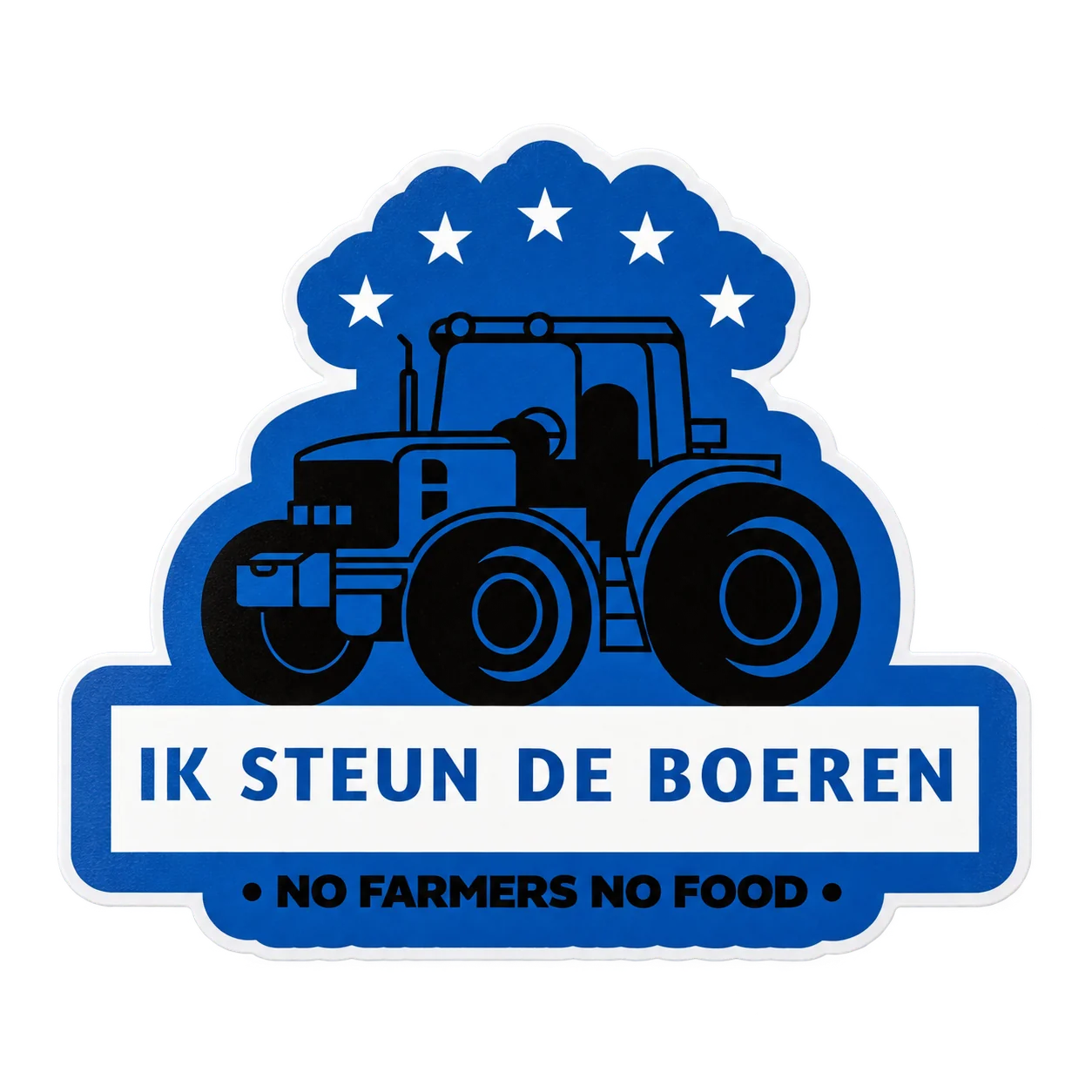 Sticker steun de boeren New Holland – sfeerbeeld