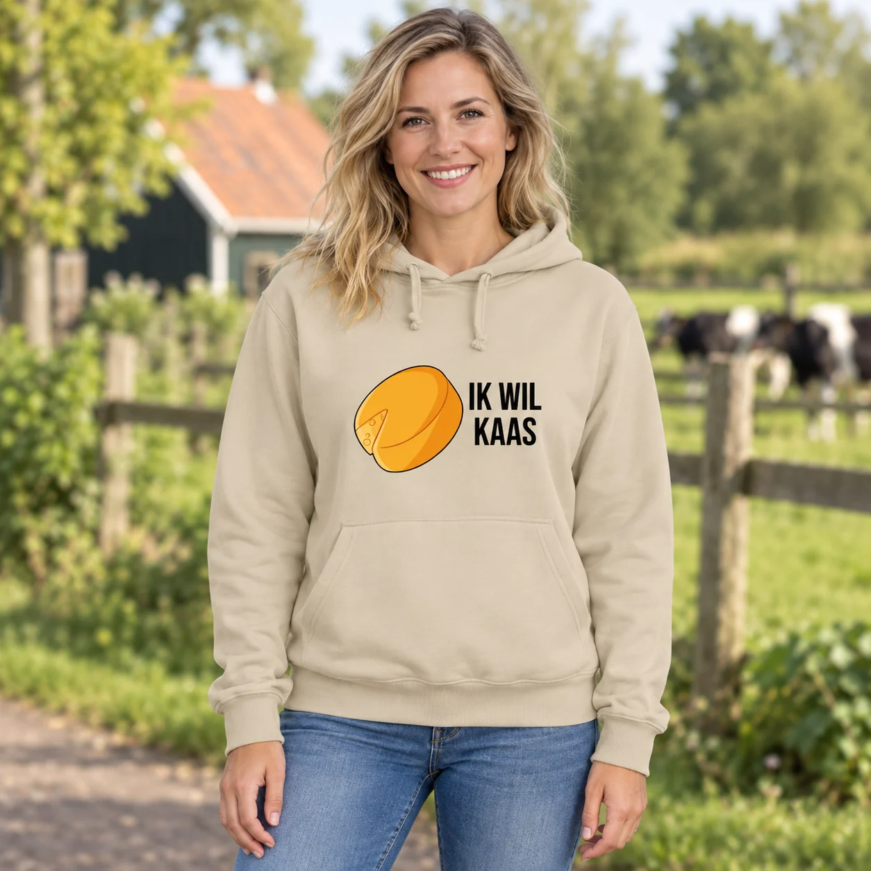 Hoodie Ik wil kaas! – sfeerbeeld
