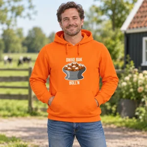 Hoodie Dikke bak boll’n – sfeerbeeld