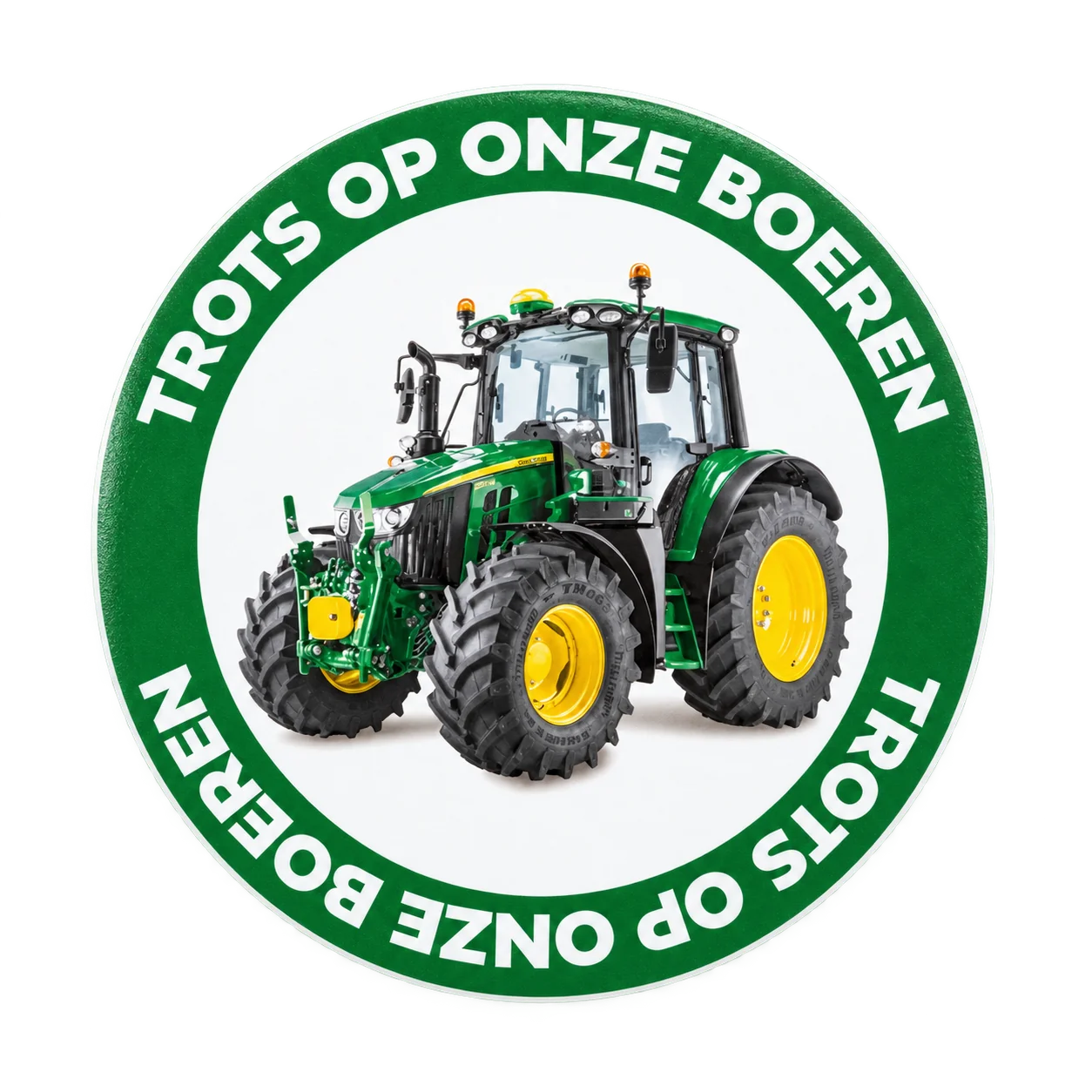 Sticker trots op onze boeren John Deere – sfeerbeeld