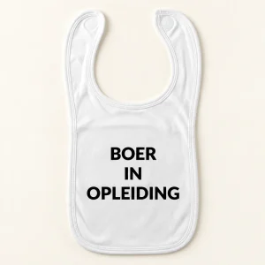 Slabbetje met opdruk Boer in opleiding – sfeerbeeld