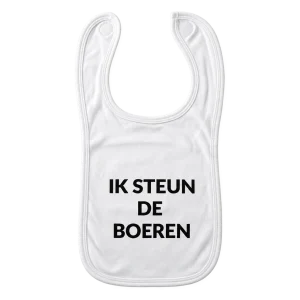 Slabbetje met opdruk Ik steun de boeren – sfeerbeeld