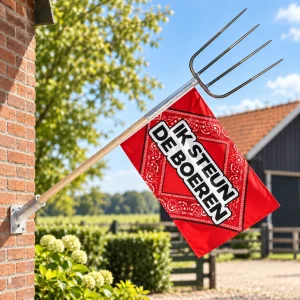 Unieke en exclusieve ik steun de boeren vlag 150x100cm – sfeerbeeld