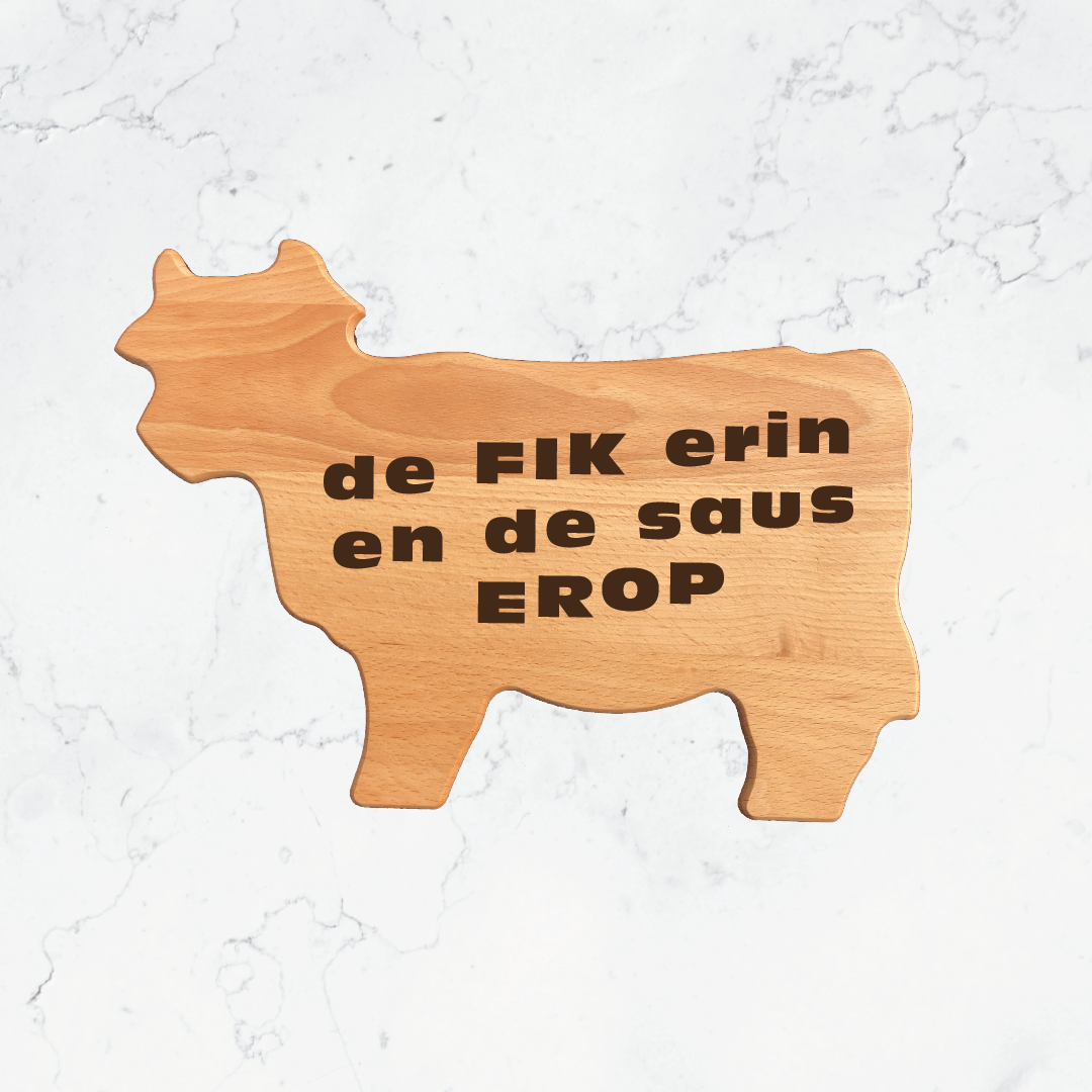 Houten vleesplank koe - Afbeelding 6
