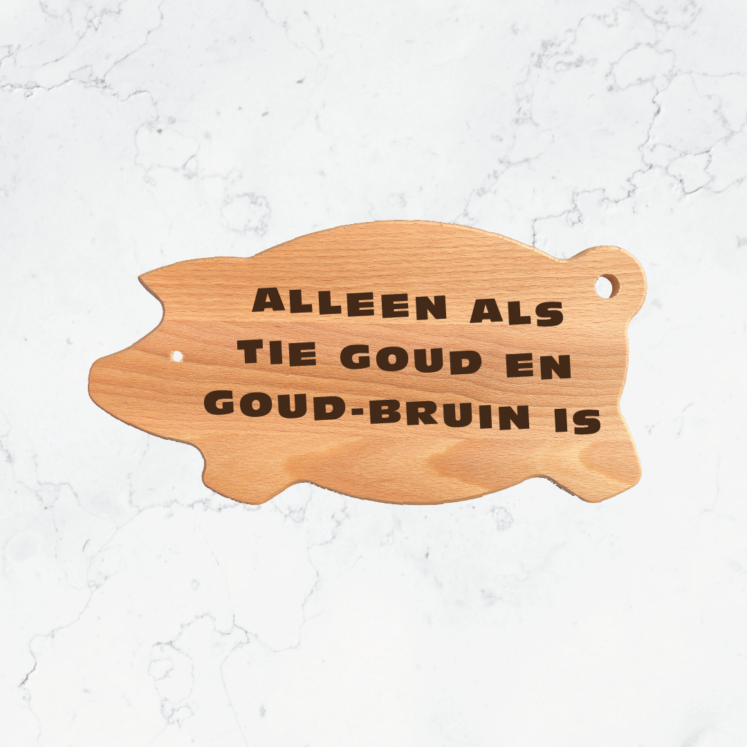 Houten vleesplank varken - Afbeelding 3