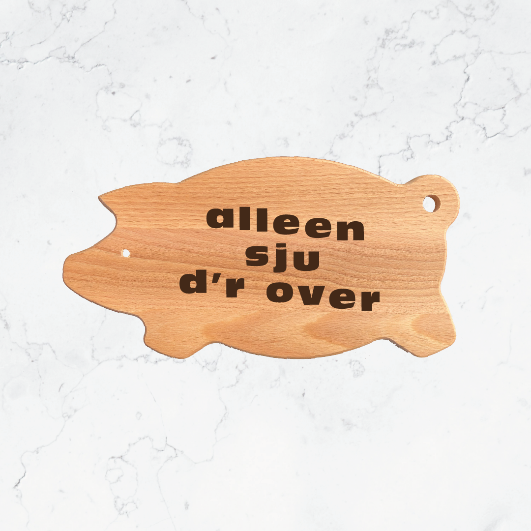 Houten vleesplank varken - Afbeelding 4