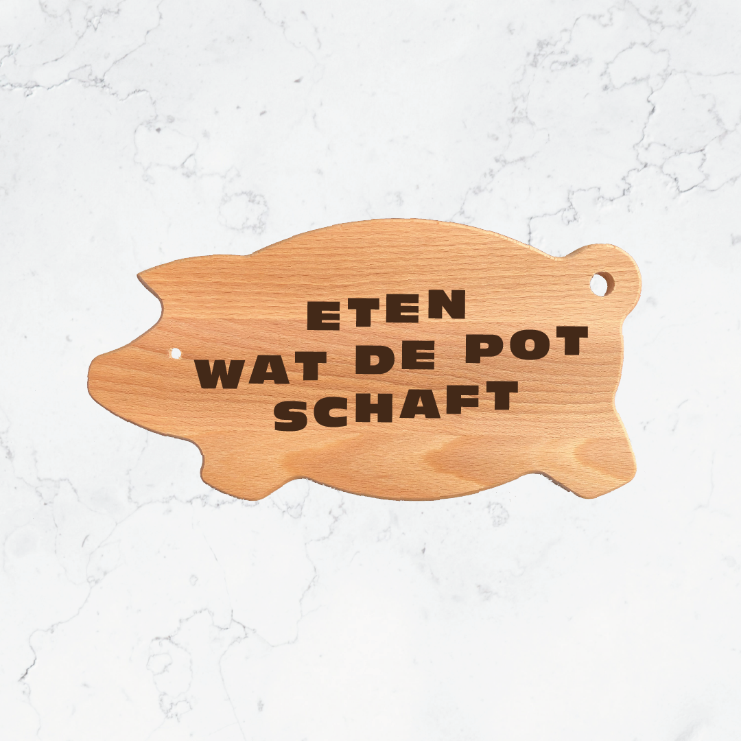 Houten vleesplank varken - Afbeelding 7