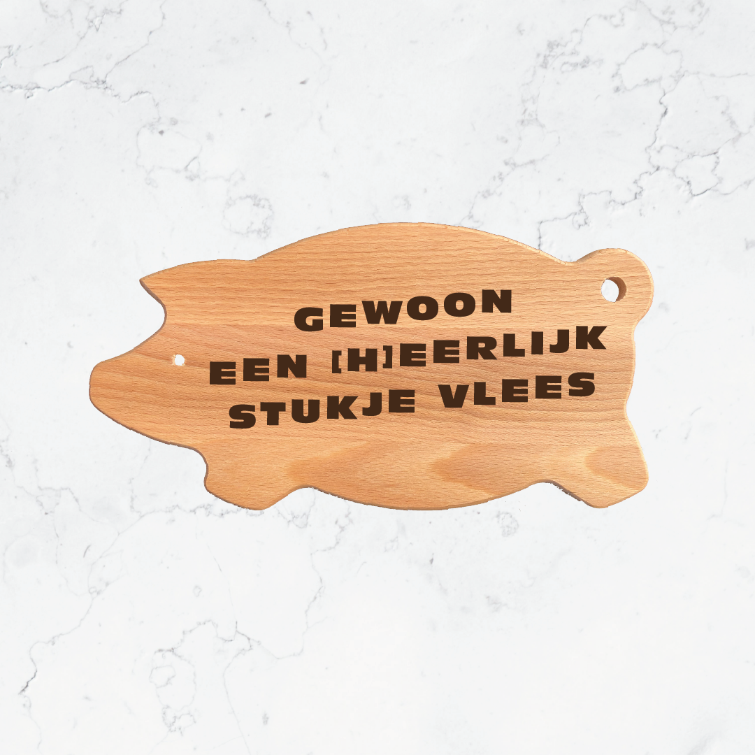Houten vleesplank varken - Afbeelding 8