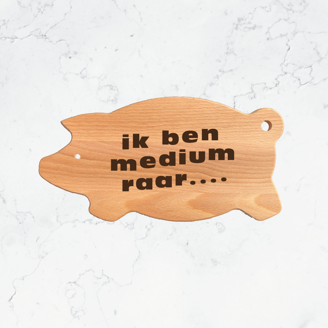 Houten vleesplank varken - Afbeelding 10