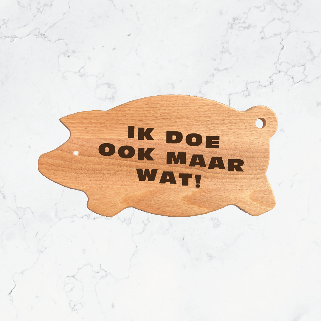 Houten vleesplank varken - Afbeelding 11