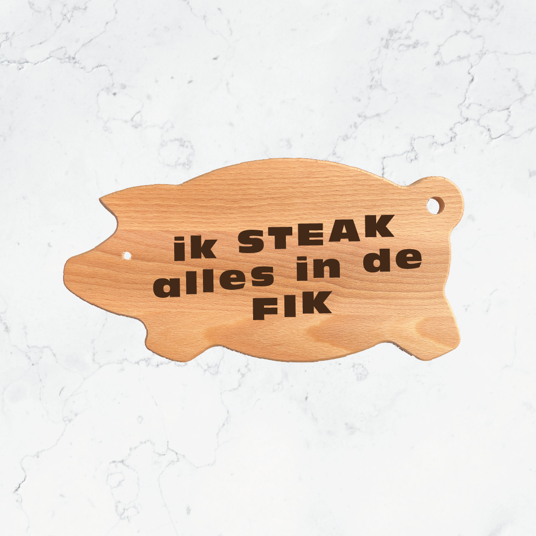 Houten vleesplank varken - Afbeelding 12