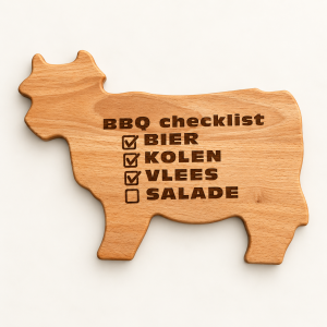 Houten vleesplank koe
