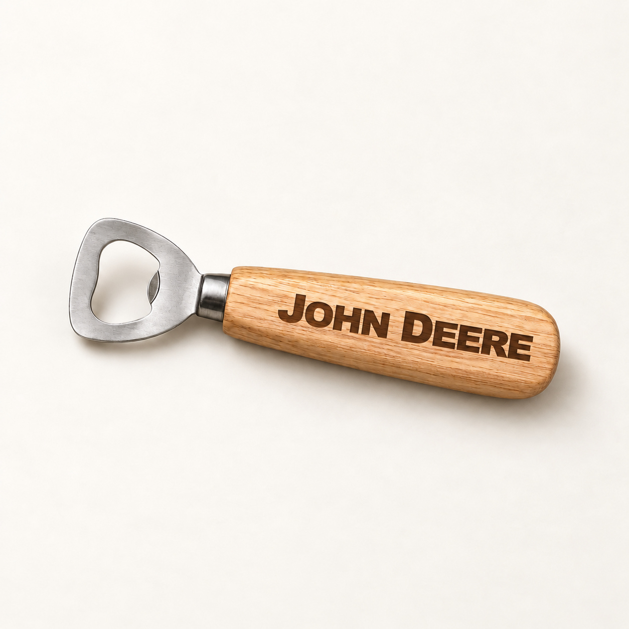 Flesopener John Deere – houten handvat
