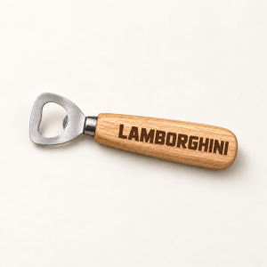 Flesopener Lamborghini – houten handvat
